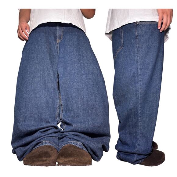 Baggy Saddlebred Jeans Men 52x30 Y2K Skater Wide Leg Loose Fit - Picture 1 of 7